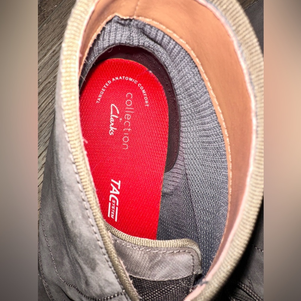 CLARKS π€ Tac System - Shoes - Size Menβs 10.5, Grey ish/Brown - Picture 8 of 13